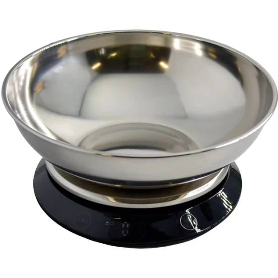 ترازوی آشپزخانه 5 کیلویی کاسه دار استیل یونیک Unique کد UN-6516